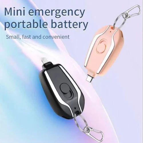 “1500 mAh mini key chain power bank. Compact and portable, this power bank attaches to your keychain for convenient on-the-go charging, providing a boost to your devices with its sleek, lightweight design.”